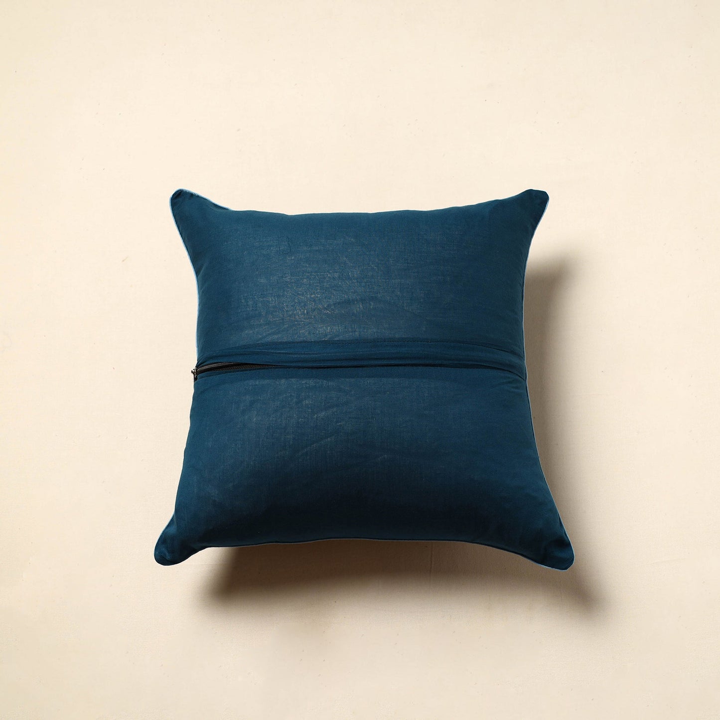Buy Blue Cotton Pochampally Ikat Cushion Cover