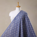Blue - cotton pochampally ikat fabric 03 - handcrafted