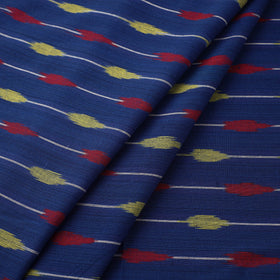  Cotton Blue Pochampally Ikat Fabric Online in India