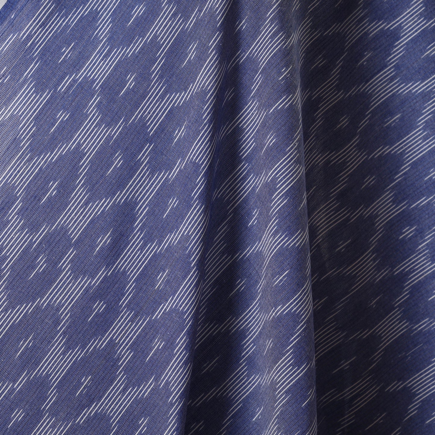 Blue - cotton pochampally ikat fabric 03 - handcrafted