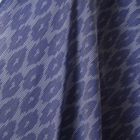 Blue - cotton pochampally ikat fabric 03 - handcrafted