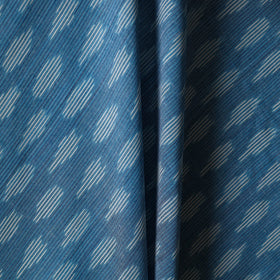 Blue - cotton pochampally ikat fabric 05 - handcrafted
