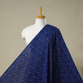 Blue - cotton pochampally ikat fabric 06 - handcrafted