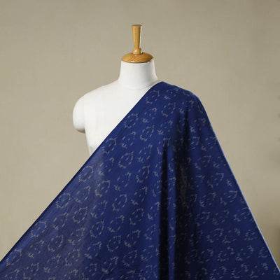 Blue - cotton pochampally ikat fabric 06 - handcrafted