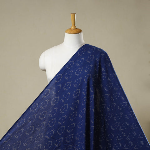 Blue - cotton pochampally ikat fabric 06 - handcrafted