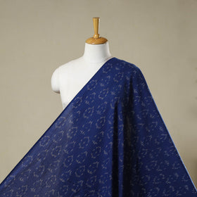 Blue - cotton pochampally ikat fabric 06 - handcrafted