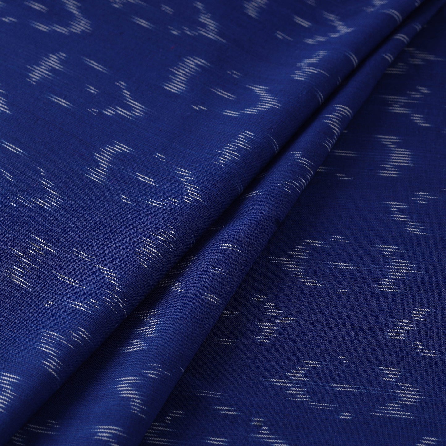 Blue - cotton pochampally ikat fabric 06 - handcrafted