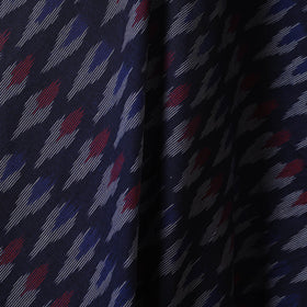 Blue - cotton pochampally ikat fabric 07 - handcrafted