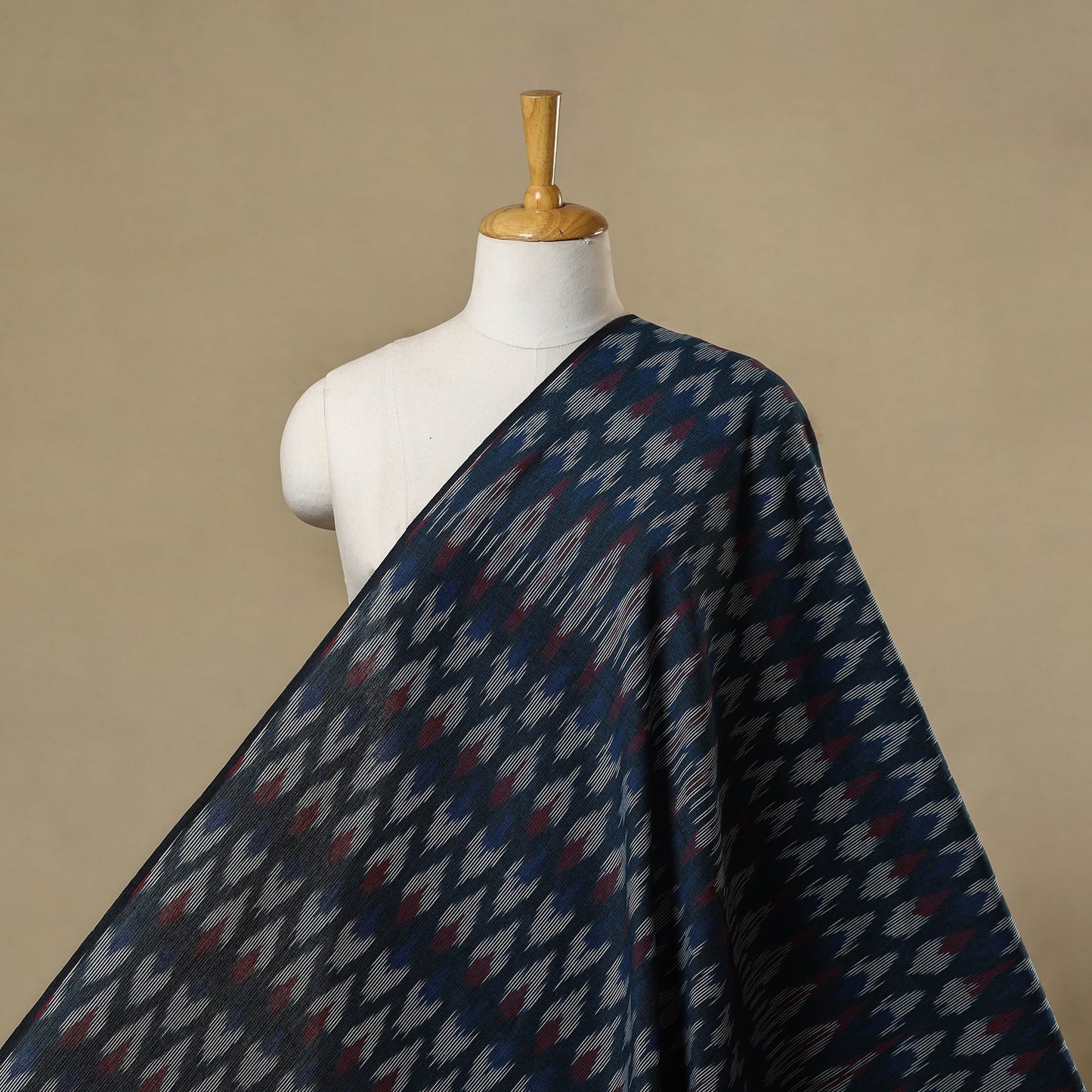 Cotton pochampally ikat fabric 08 - handcrafted