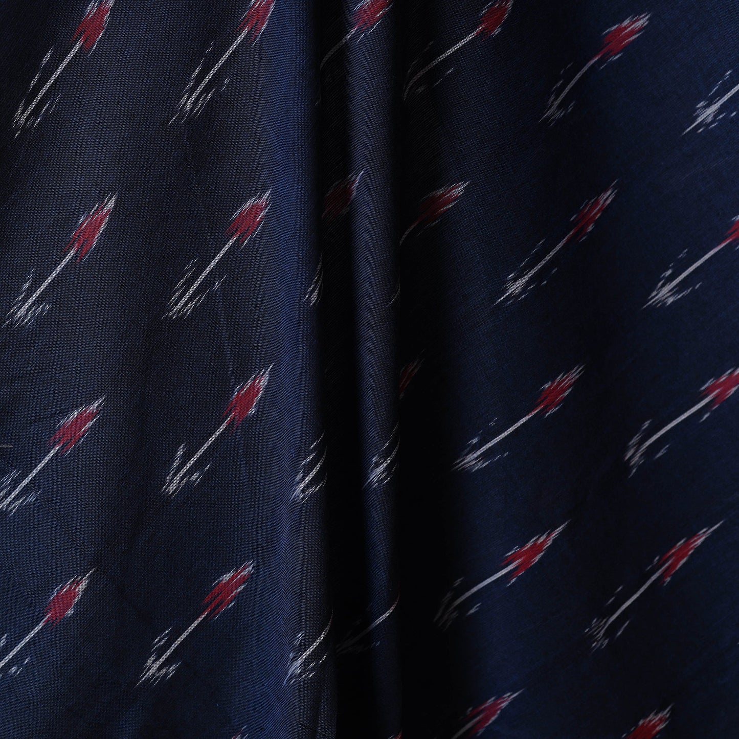 Blue - cotton pochampally ikat fabric 11 - handcrafted