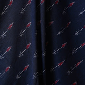 Blue - cotton pochampally ikat fabric 11 - handcrafted