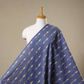 Blue - cotton pochampally ikat fabric 16 - handcrafted