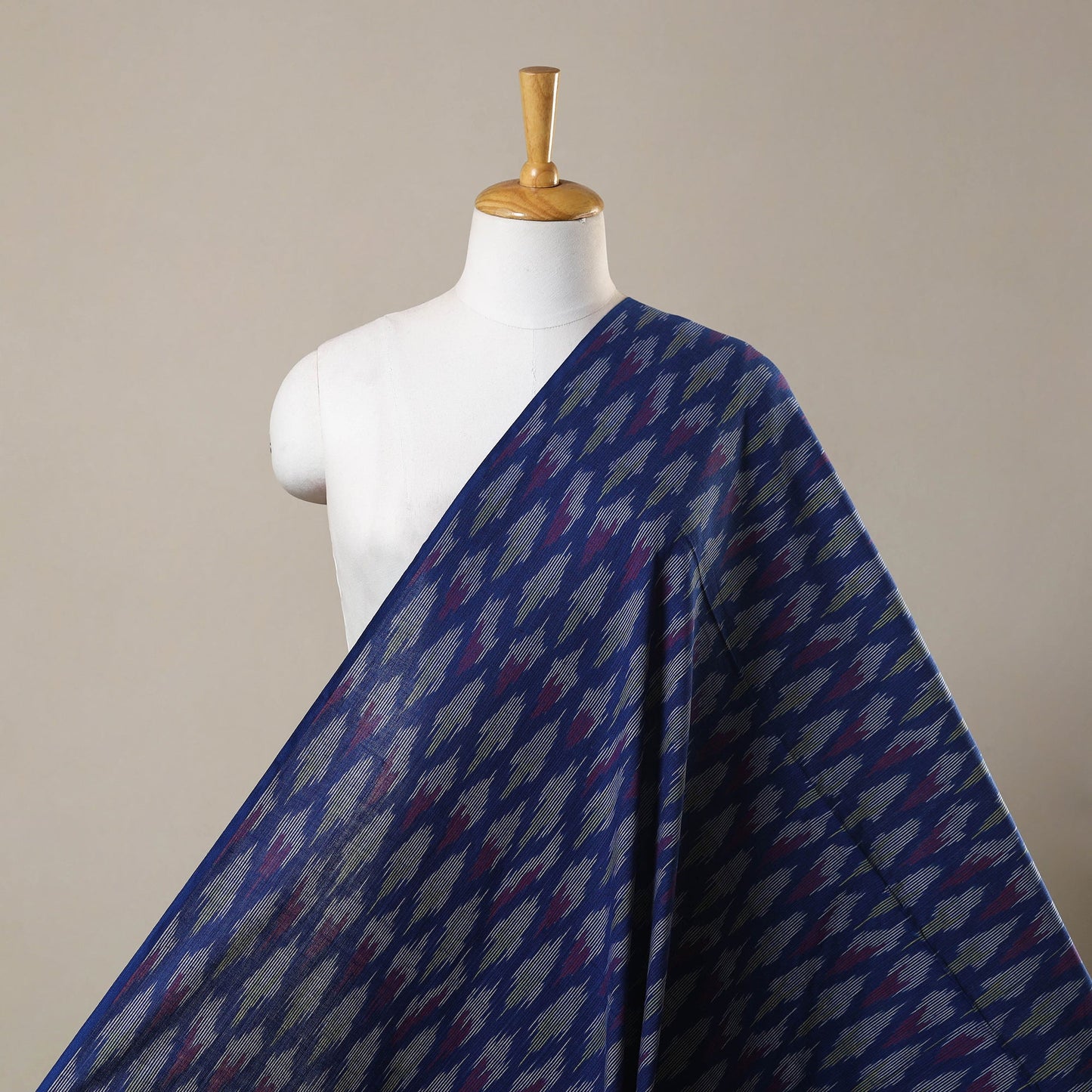 Blue Cotton Pochampally Ikat Fabric