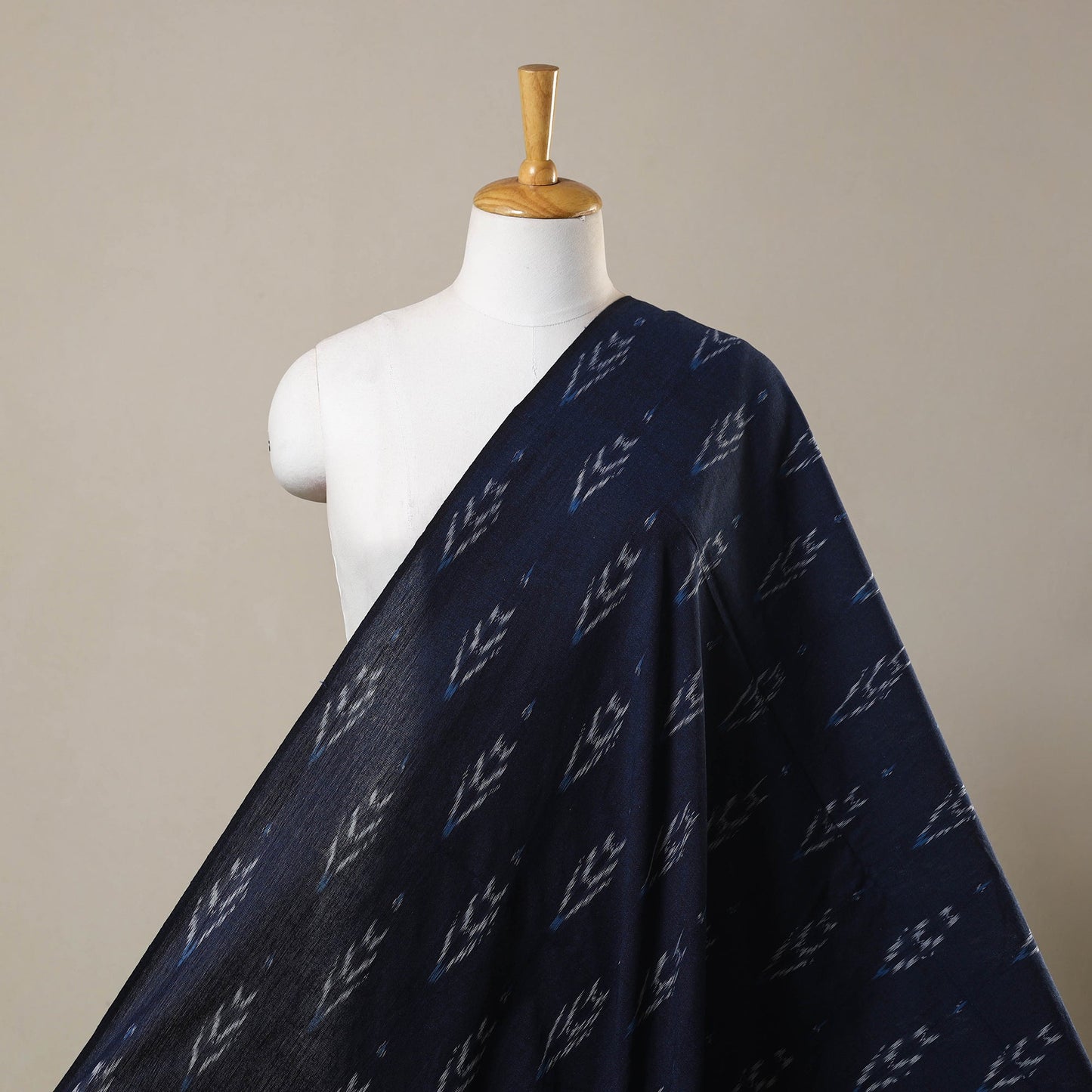 Blue Cotton Pochampally Ikat Fabric