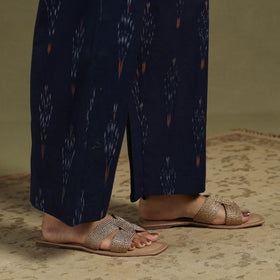 Blue Cotton Pochampally Ikat Night Suit Set