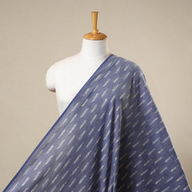 Blue Handloom Cotton Pochampally Weave Ikat Fabric