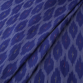 Blue Handloom Cotton Pochampally Weave Ikat Fabric