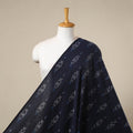 Blue Handloom Cotton Pochampally Weave Ikat Fabric