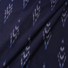 Blue Handloom Cotton Pochampally Weave Ikat Fabric