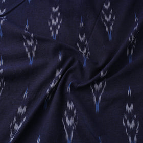 Blue Handloom Cotton Pochampally Weave Ikat Fabric