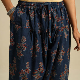 Blue Block Print Cotton Ajrakh Salwar