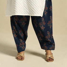 Blue Block Print Cotton Ajrakh Salwar