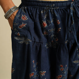 Blue Block Print Cotton Ajrakh Salwar