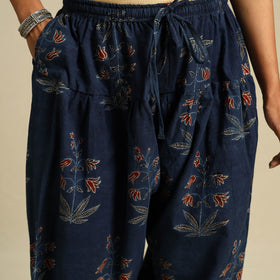 Blue Block Print Cotton Ajrakh Salwar