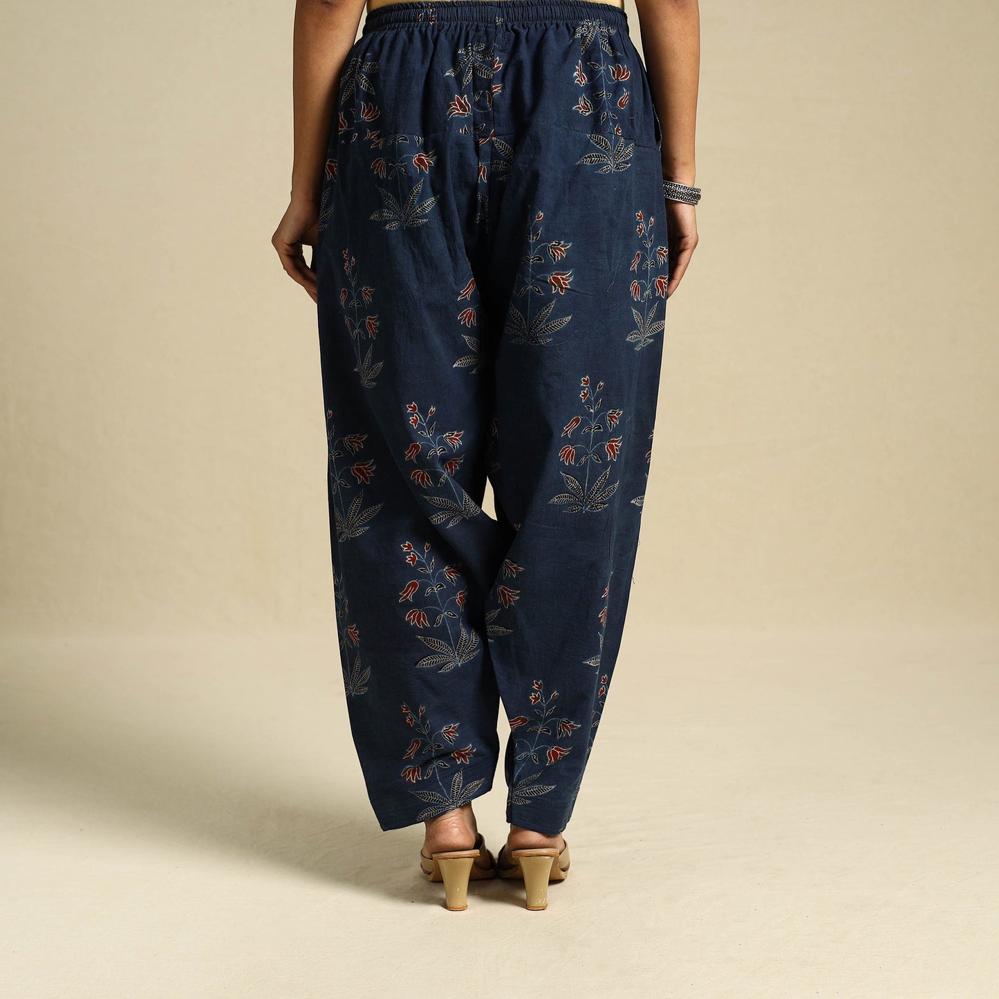 Blue Block Print Cotton Ajrakh Salwar