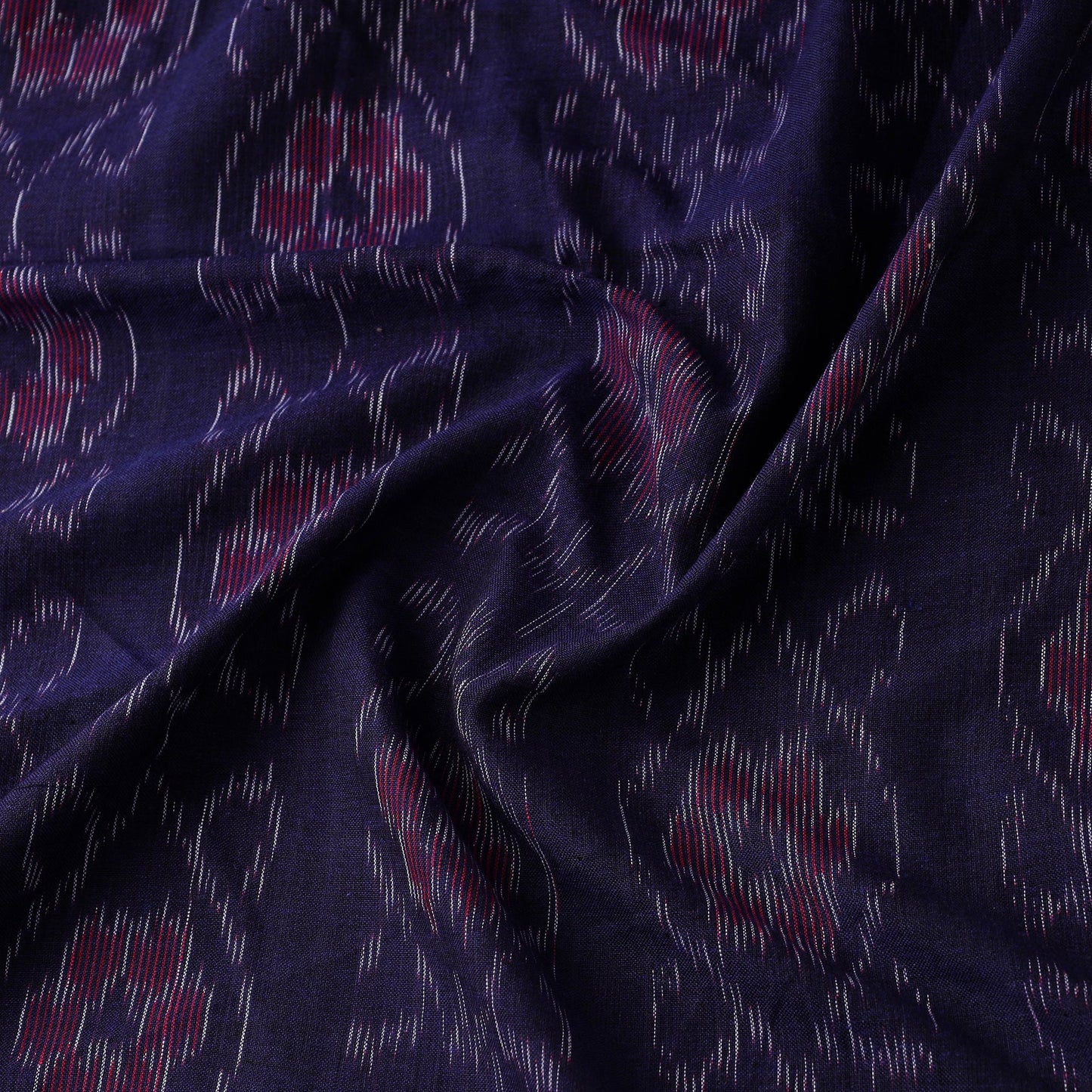 Blue - cotton sambalpuri ikat fabric 08 - handcrafted