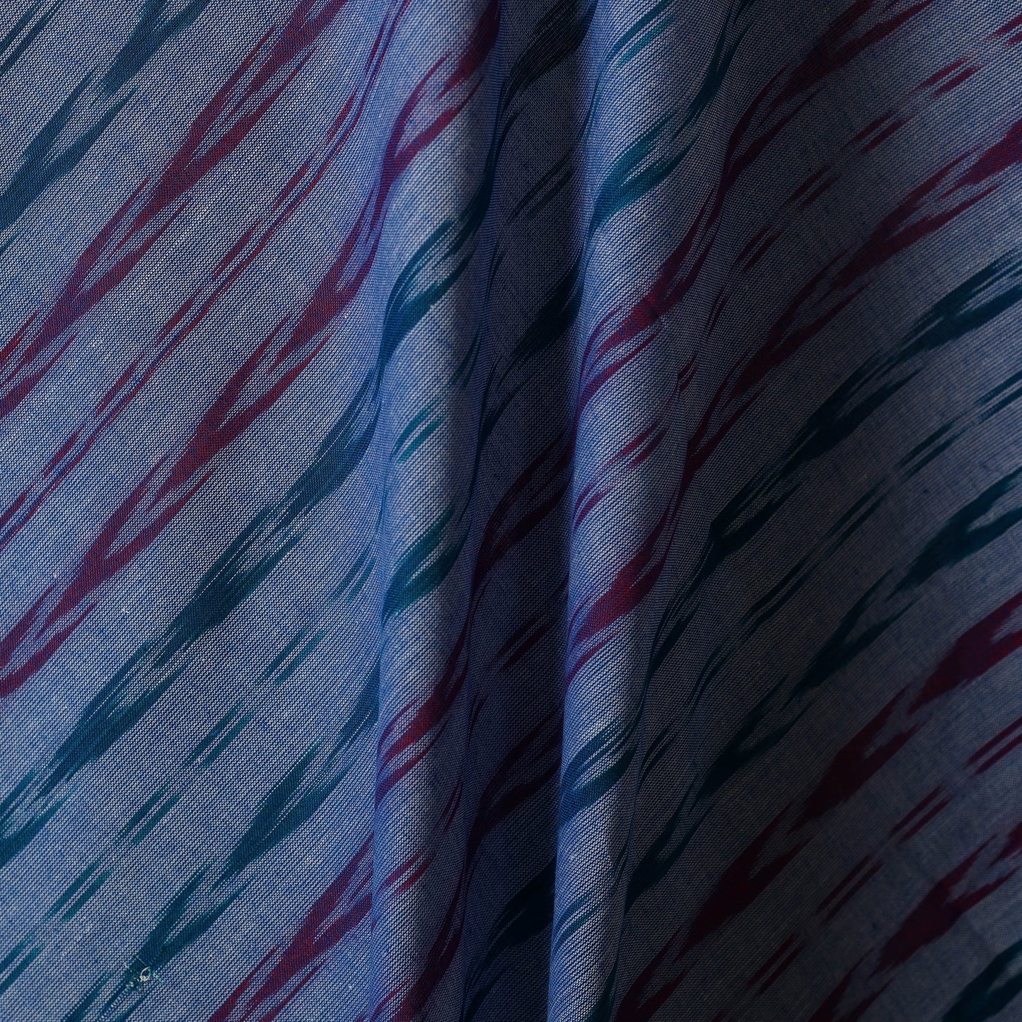 Blue - cotton sambalpuri ikat fabric 31 - handcrafted