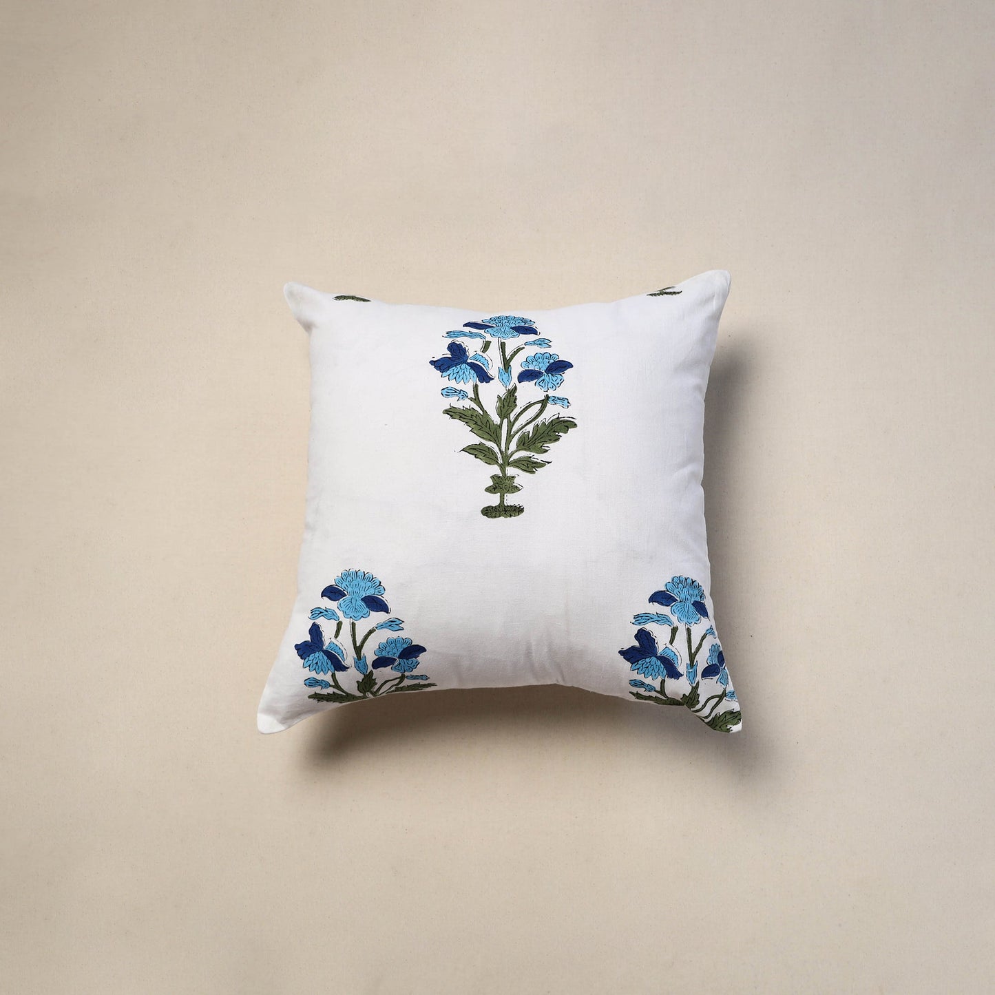 Cotton sanganeri cushion cover (16 x 16 in) 108