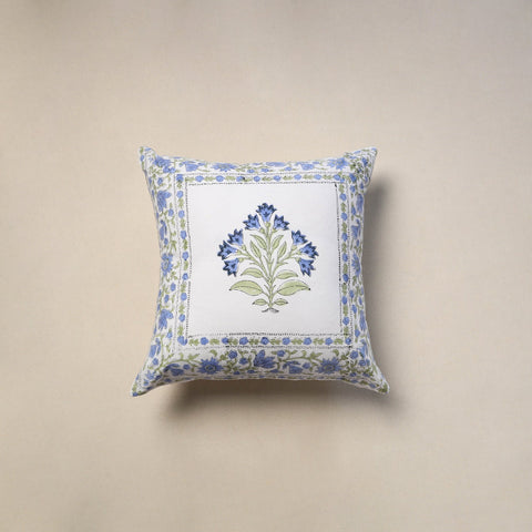 Cotton sanganeri cushion cover (16 x 16 in) 122