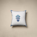 Cotton sanganeri cushion cover (16 x 16 in) 18 - handcrafted