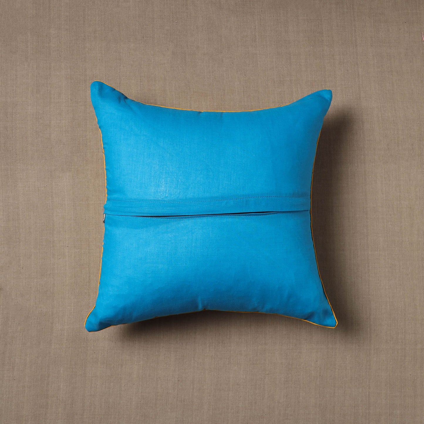 Buy Blue Block Print Cotton Sanganeri Cushion Cover