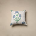 Cotton sanganeri cushion cover (16 x 16 in) 65 - handcrafted