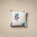 Cotton sanganeri cushion cover (16 x 16 in) 78 - handcrafted