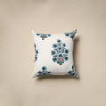 Cotton sanganeri cushion cover (16 x 16 in) 94 - handcrafted