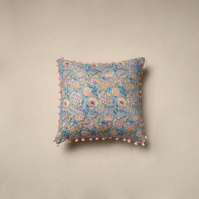 Cotton sanganeri cushion cover 19 - handcrafted