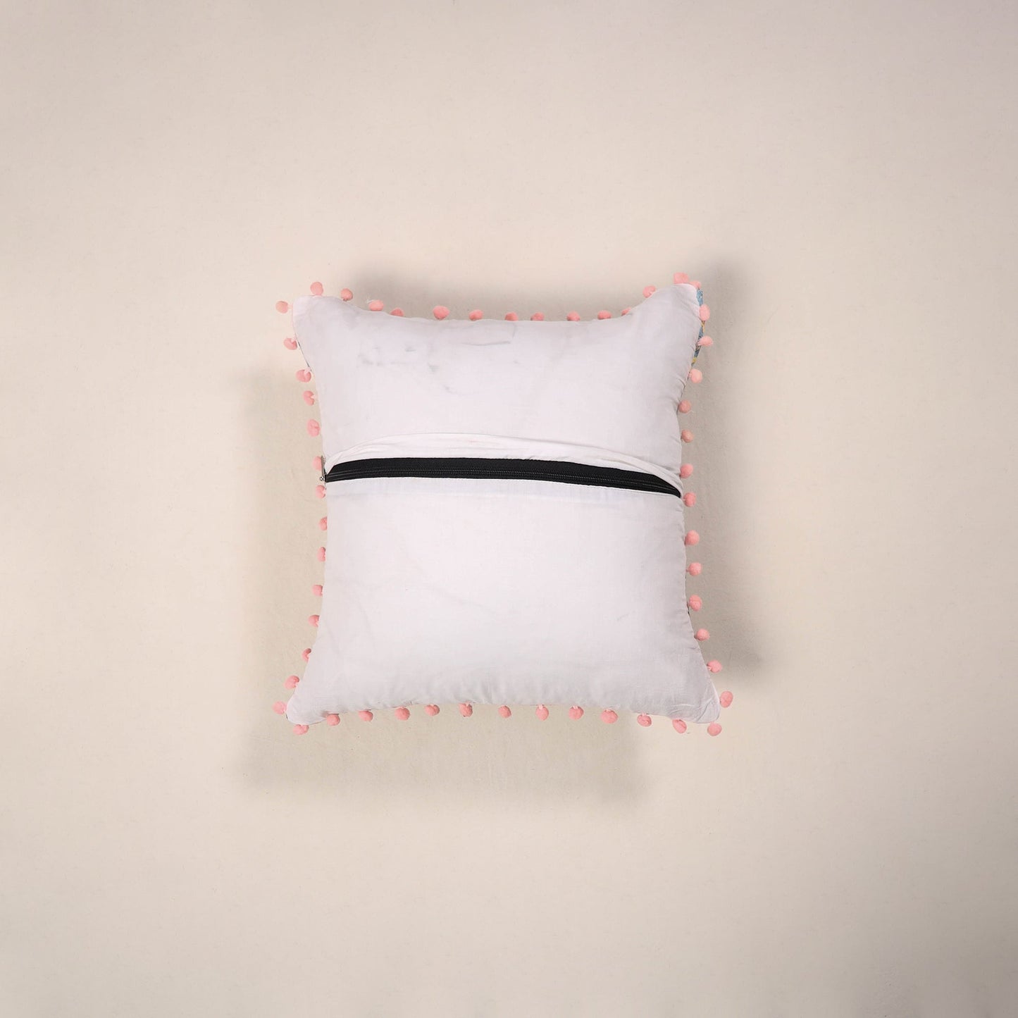 Blue - cotton sanganeri cushion cover 19 - handcrafted