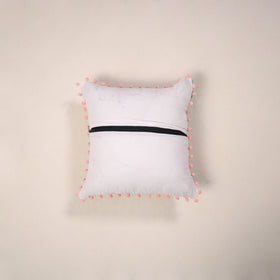 Blue - cotton sanganeri cushion cover 19 - handcrafted