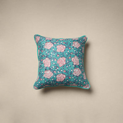 Cotton sanganeri cushion cover 28 - handcrafted