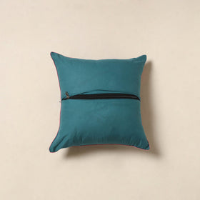 Blue - cotton sanganeri cushion cover 39 - handcrafted