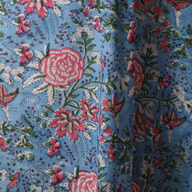 Blue - cotton sanganeri fabric 15 - handcrafted