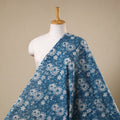 Blue Block Print Cotton Sanganeri Fabric