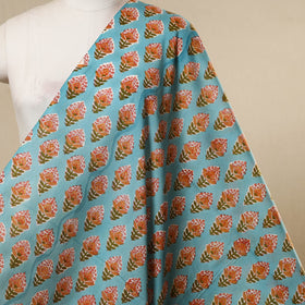 Blue - cotton sanganeri fabric 27 - handcrafted