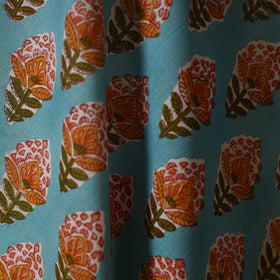 Blue - cotton sanganeri fabric 27 - handcrafted