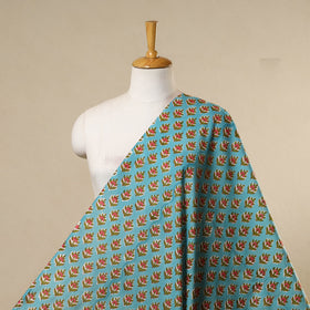 Blue - cotton sanganeri fabric 37 - handcrafted