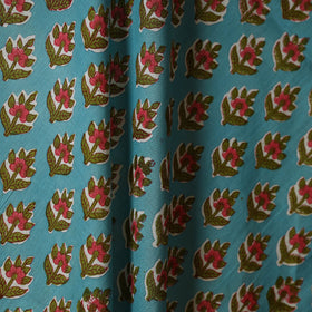 Blue - cotton sanganeri fabric 37 - handcrafted