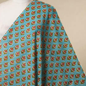 Blue - cotton sanganeri fabric 37 - handcrafted